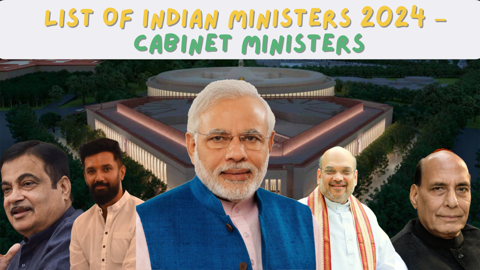 List Of Indian Ministers 2024 Ministers of India in Modi 3.0